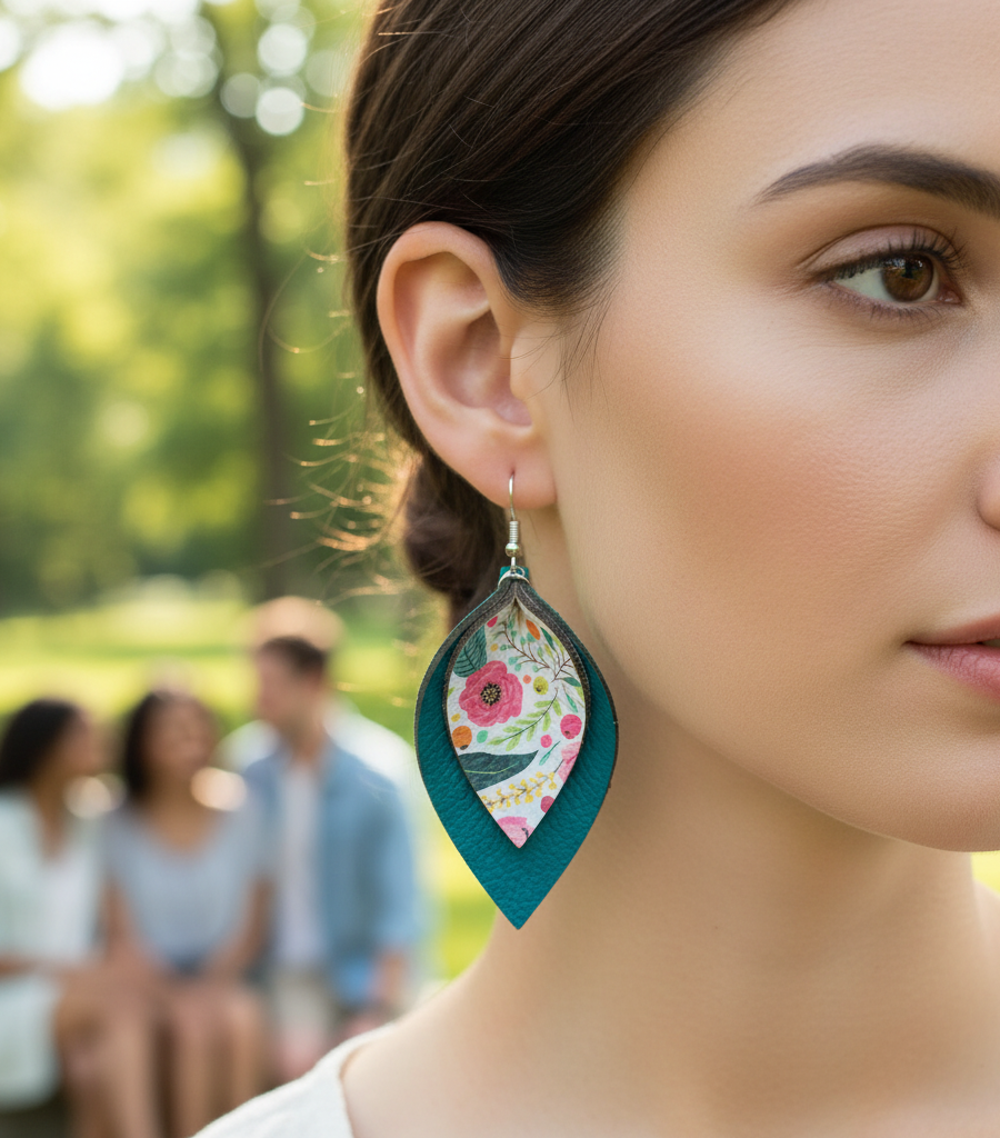 Tara Leather Dangle Earrings
