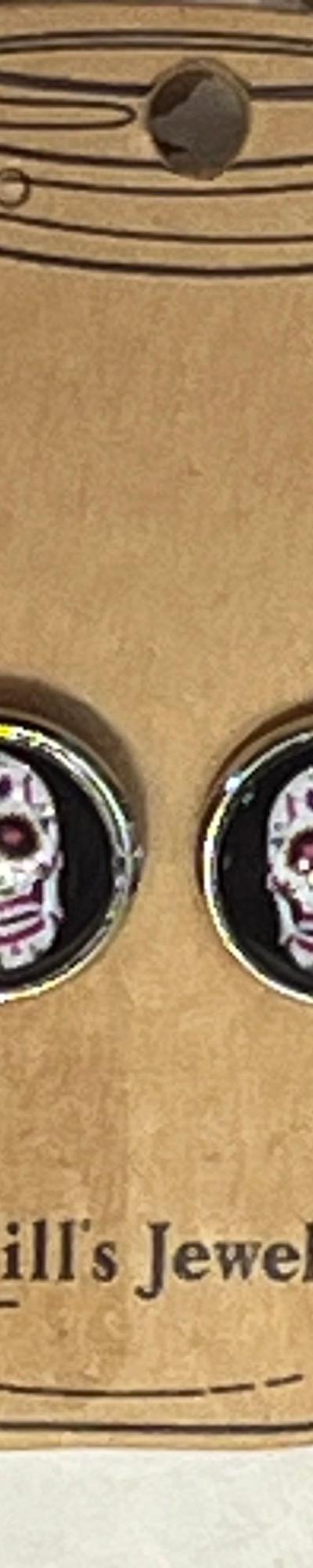 Sugar Skull Stud Earrings