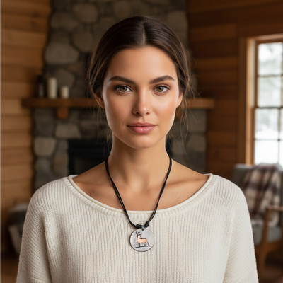 Pewter Deer Necklace