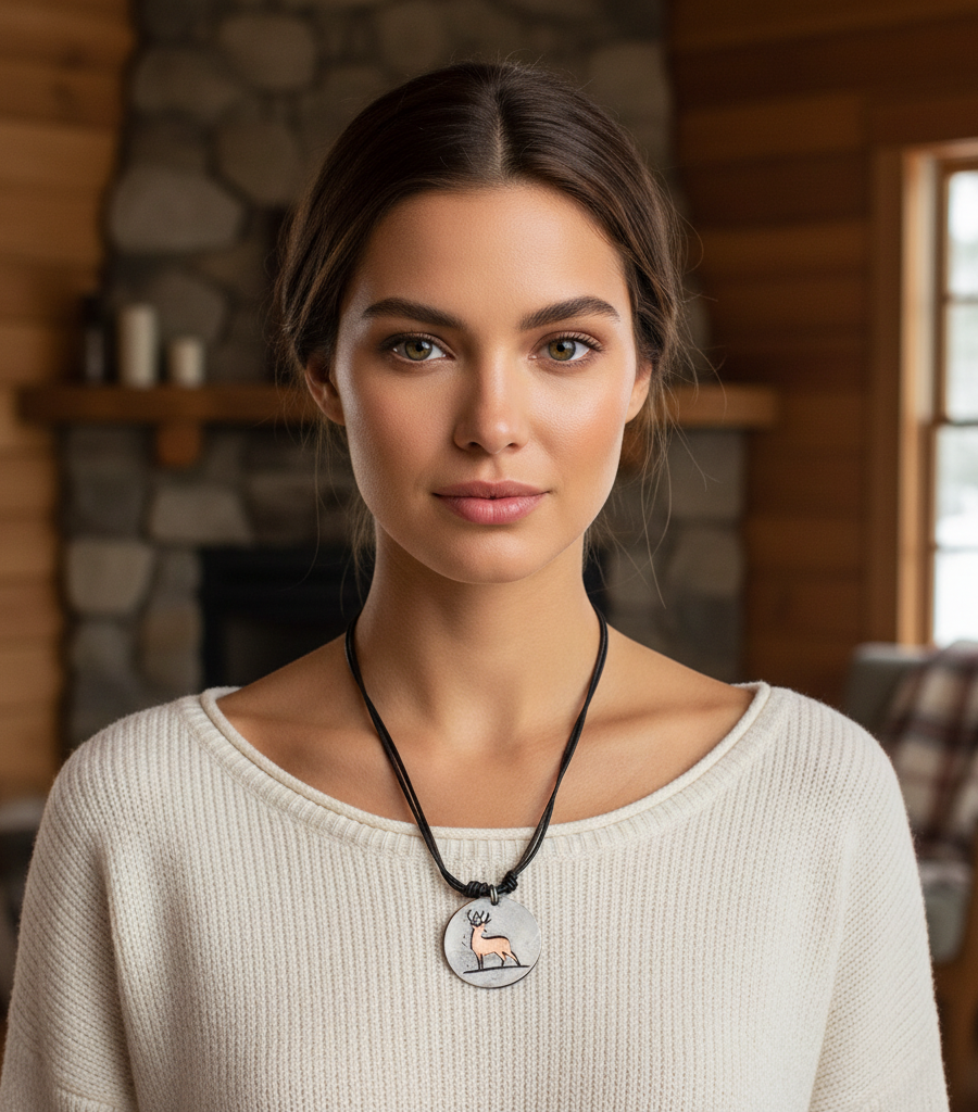 Pewter Deer Necklace