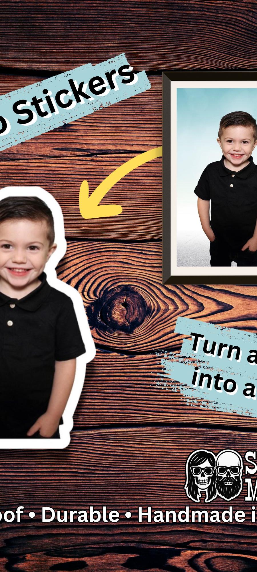 Personalized Photo Stickers: Custom Waterproof Vinyl 