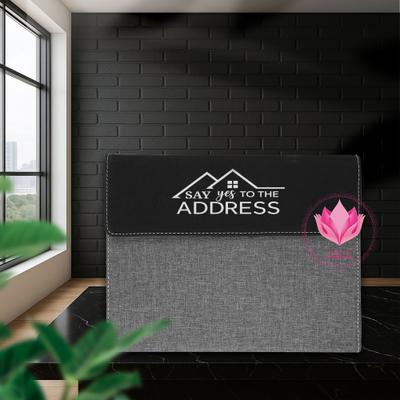 Engraved Leatherette Midsize Portfolio With Pad