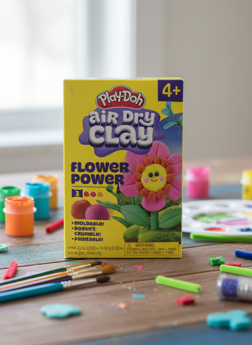 Play-Doh Air Dry Clay-Flower Power