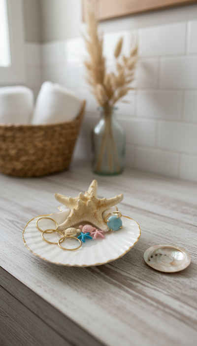 Coastal Shell Jewelry Dish