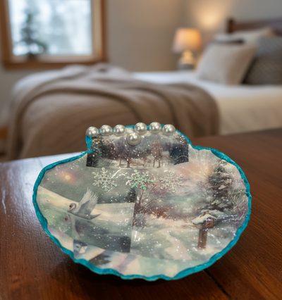 Winter Wonderland Scallop Shell