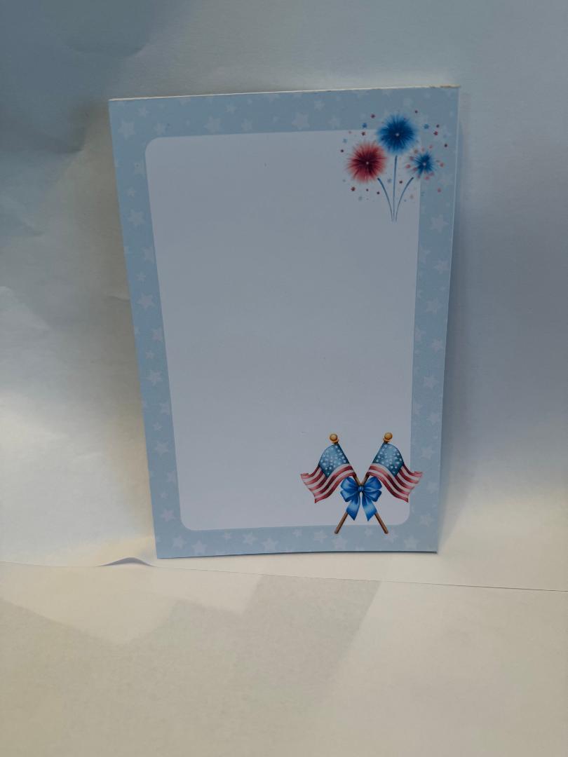 JULY 4TH NOTEPAD 6 X 4