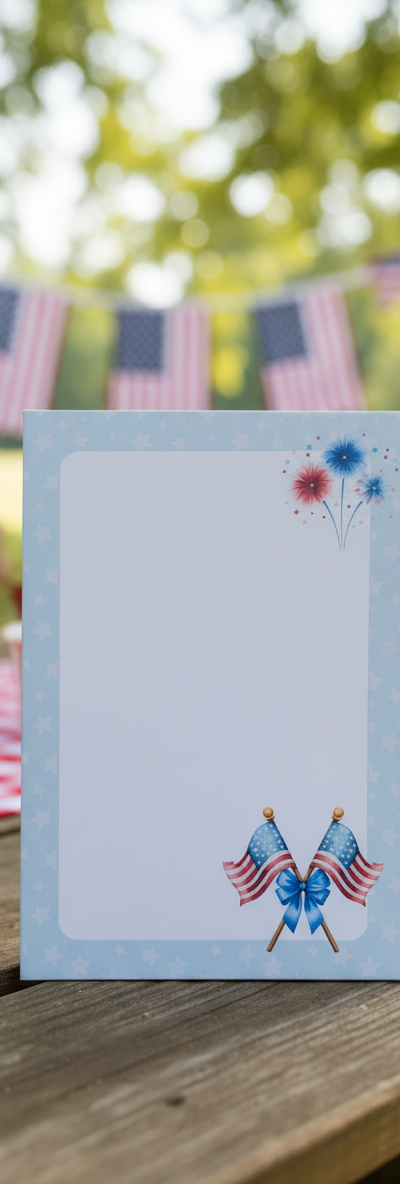 JULY 4TH NOTEPAD 6 X 4