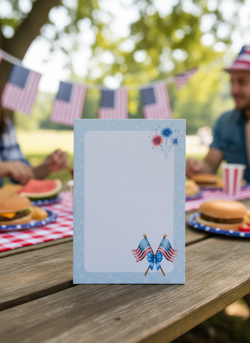 JULY 4TH NOTEPAD 6 X 4