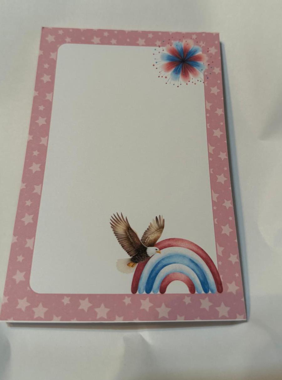 JULY 4TH NOTEPADS 6 X 4