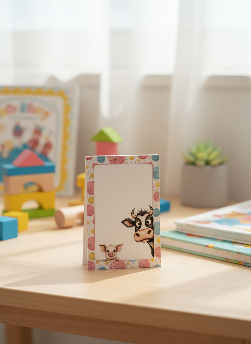 PEEKING ANIMALS NOTEPAD 6 X 4