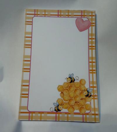 HONEY BEE NOTEPADS 6 X 4