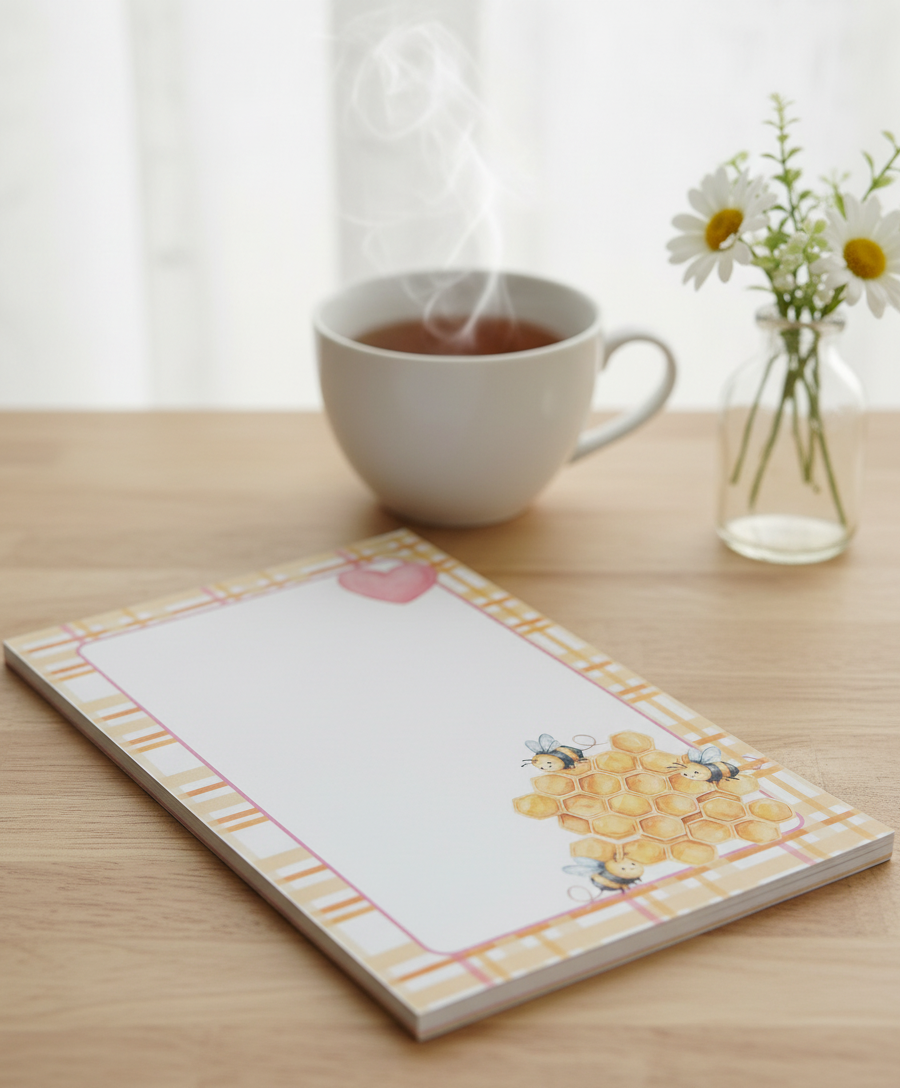 HONEY BEE NOTEPADS 6 X 4