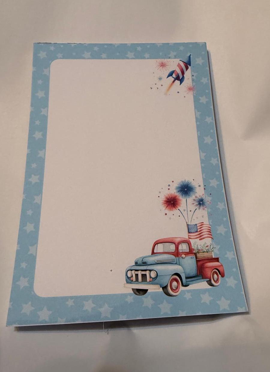 JULY 4TH NOTEPADS 6 X 4