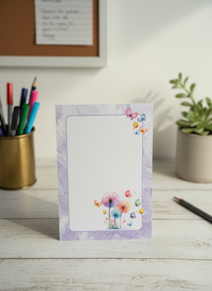 BUTTERFLY NOTEPAD 6 X 4