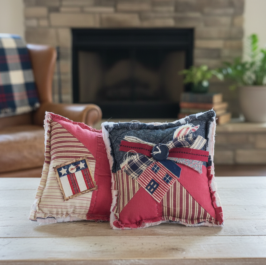 Patriotic Pillow Tucks  set of 2