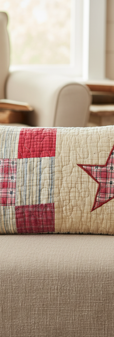 Small Rustic Star accent pillow