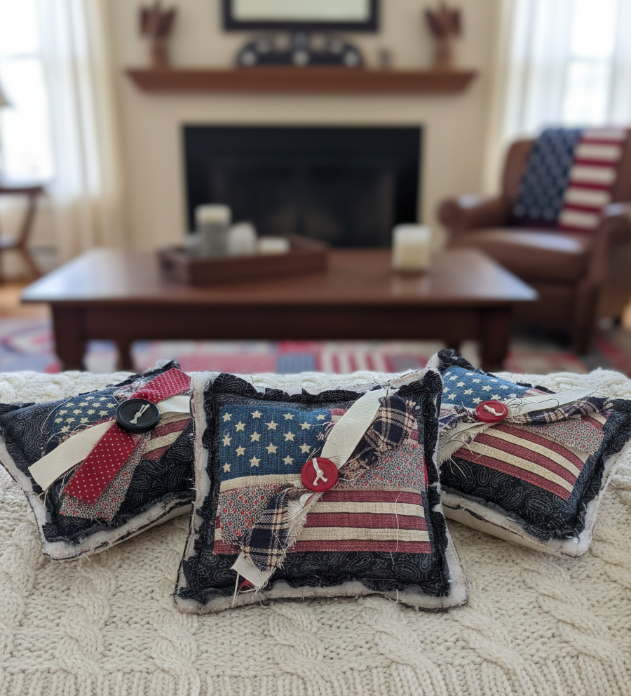 Patriotic Pillow Tucks set of 3