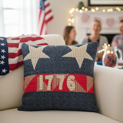 Patriotic throw pillow