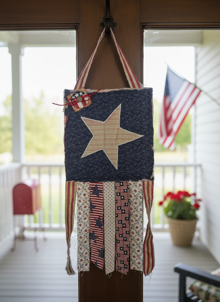 Patriotic Star Peg Wall Hanging 