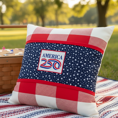 Patriotic throw pillow