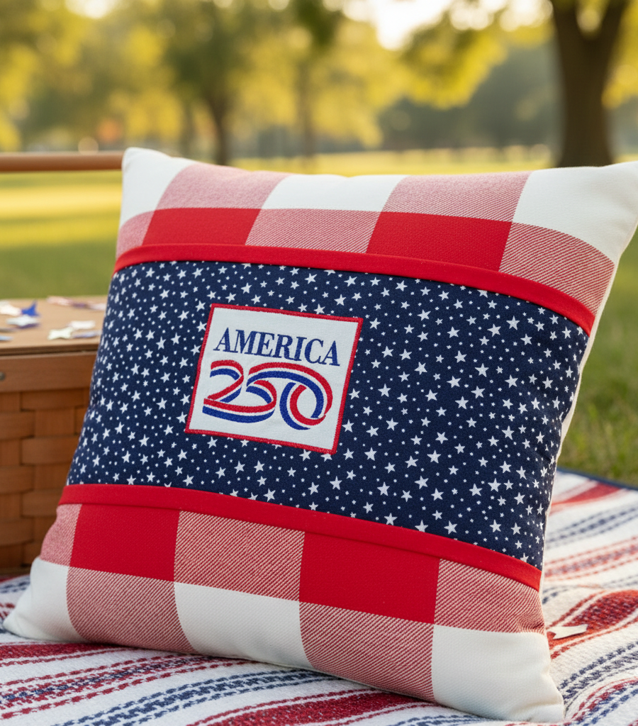 Patriotic throw pillow