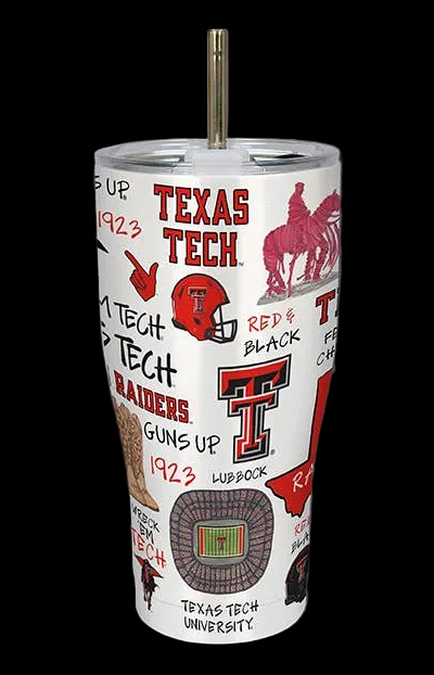 Texas Tech Icon Metal Tumbler- Licensed
