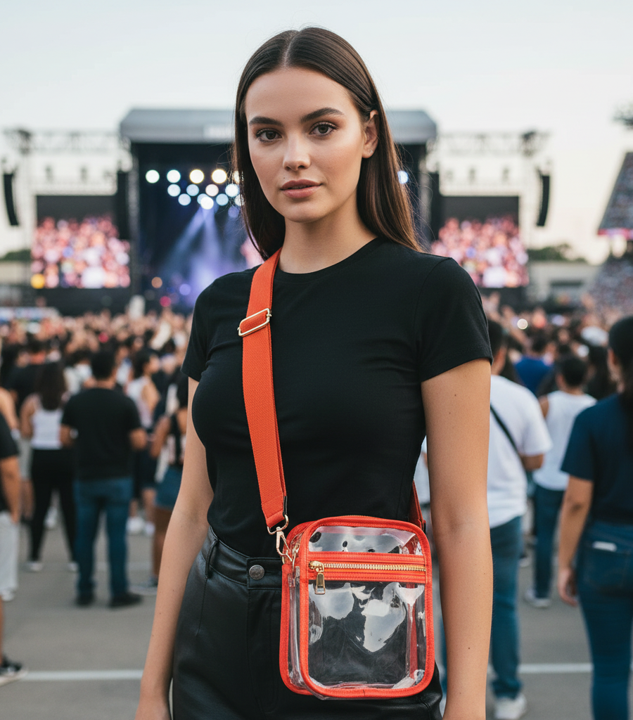 Orange Game Day Clear Stadium Bag
