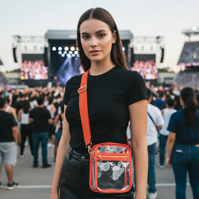 Orange Game Day Clear Stadium Bag