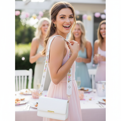 Team Bride Beaded Bag Strap