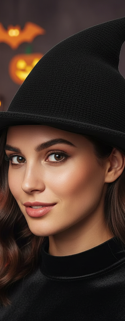 Black wool Witch Hat