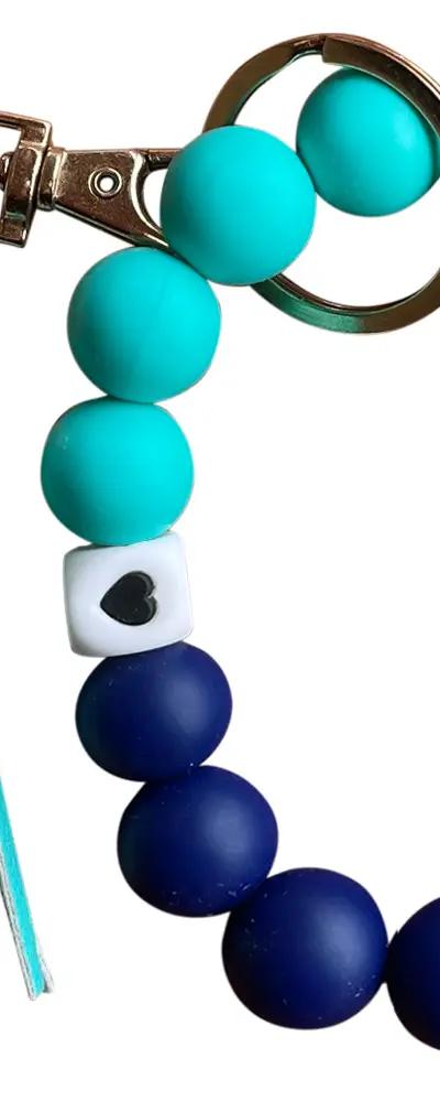 Lake Silicone Beaded Bracelet/Keychain