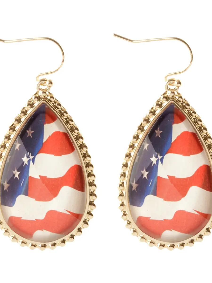 Teardrop Patriot Earrings