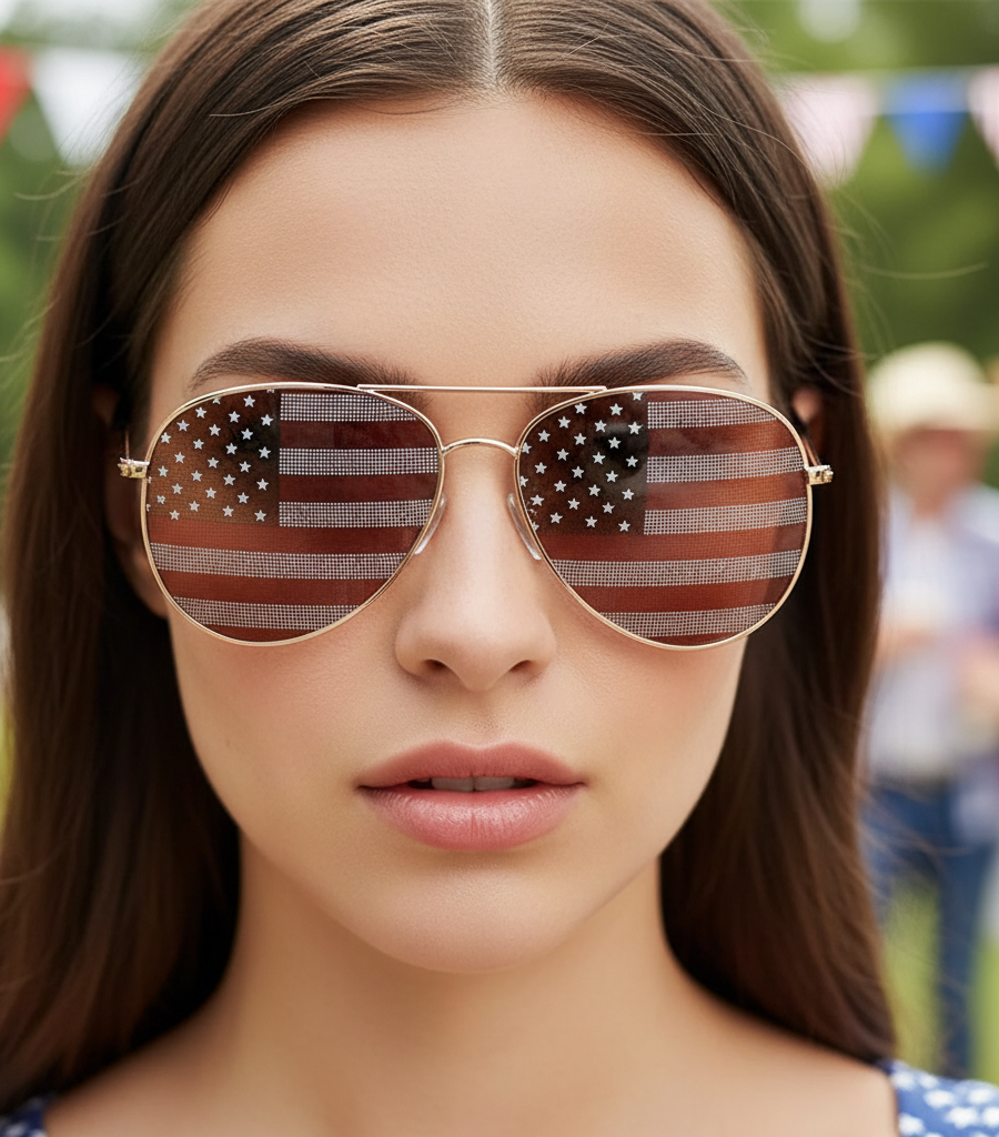 USA Flag Aviator Sunglasses