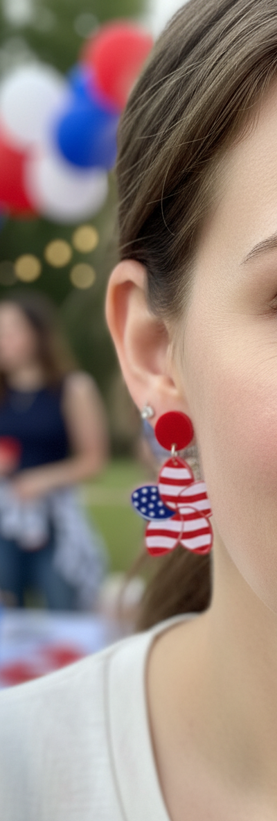 Patriotic earrings