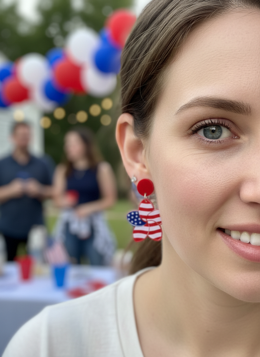 Patriotic earrings