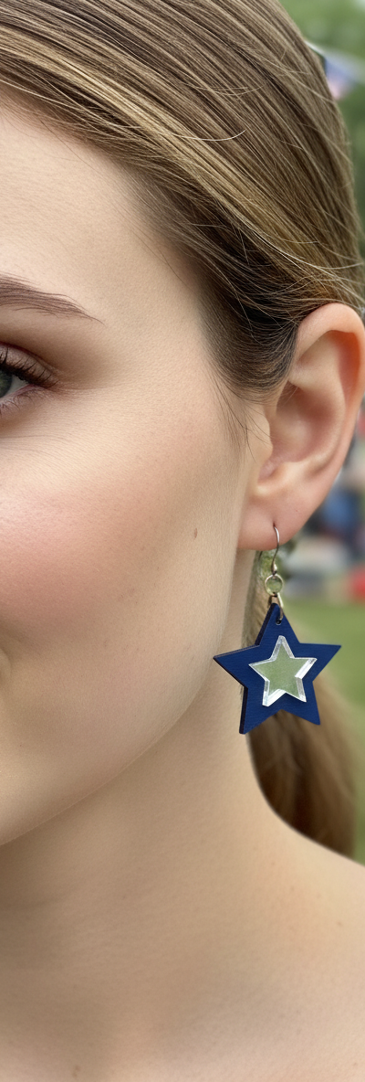 Patriotic Star earrings
