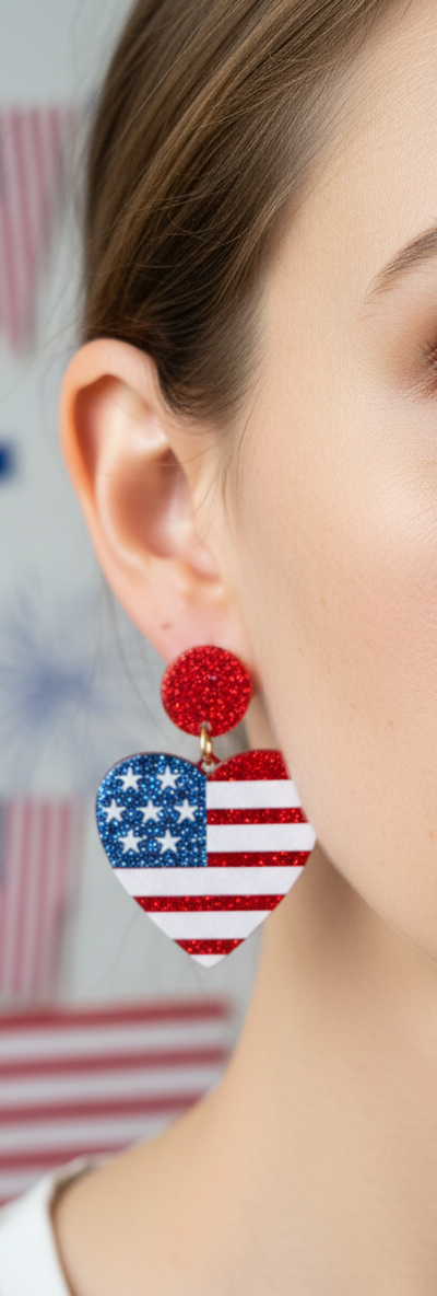 Patriotic earrings