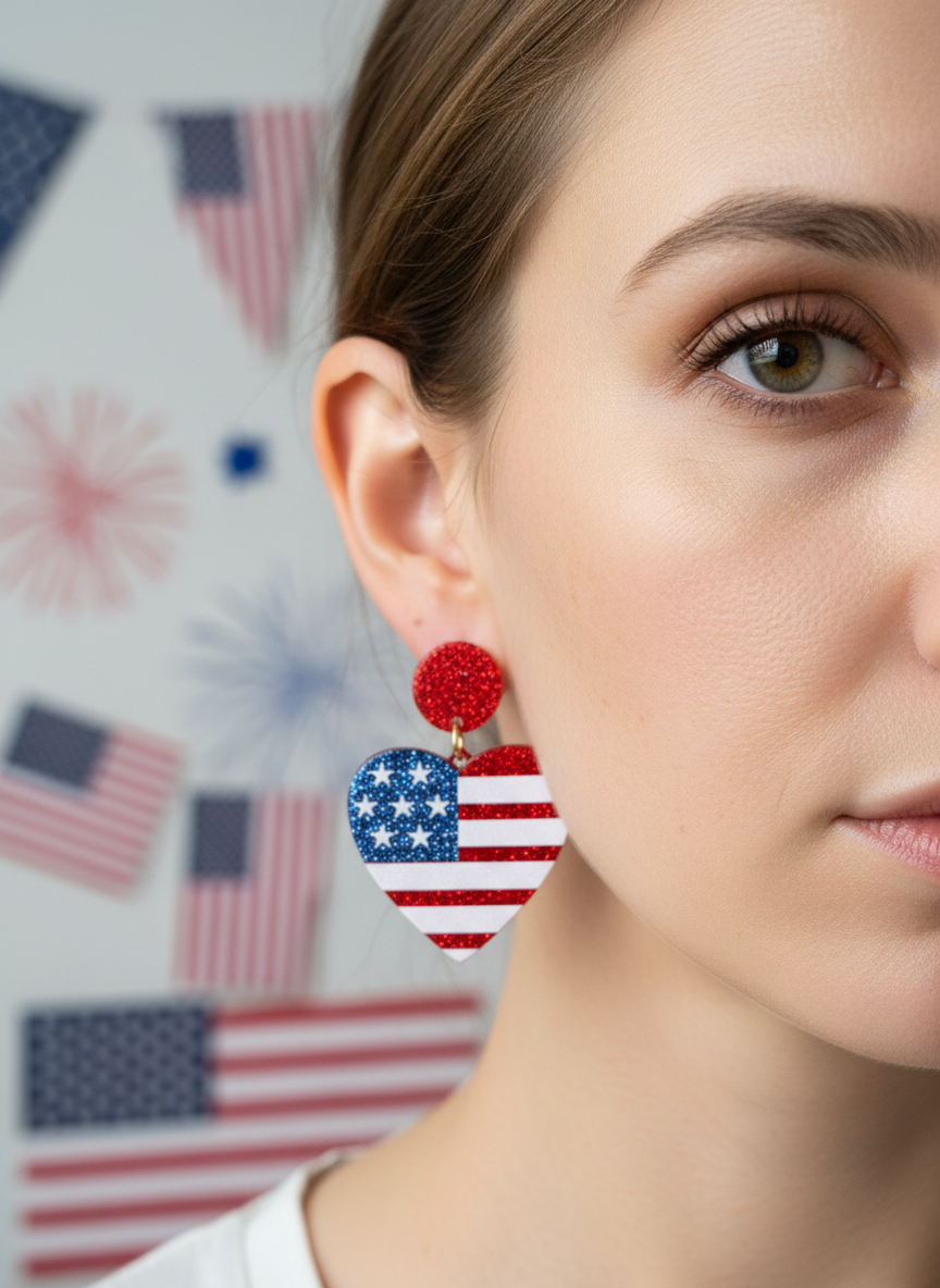 Patriotic earrings