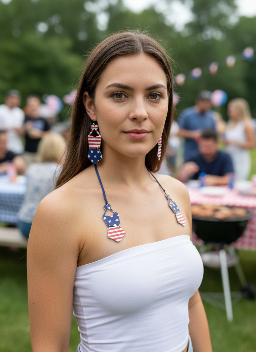 Patriotic earrings