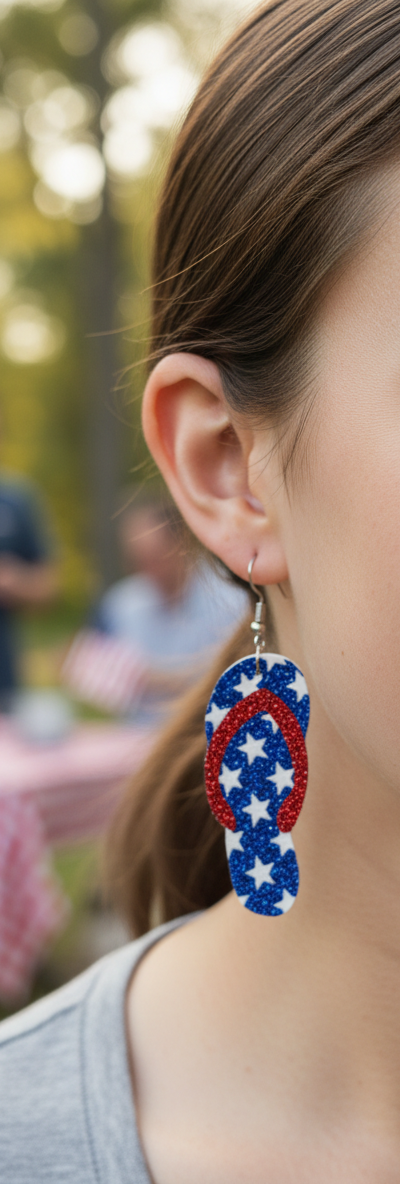 Patriotic earrings