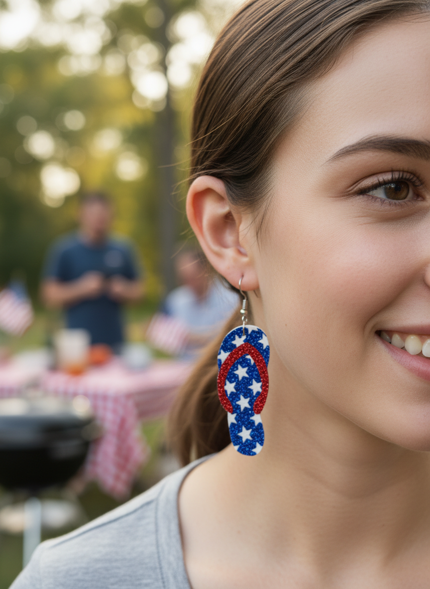 Patriotic earrings