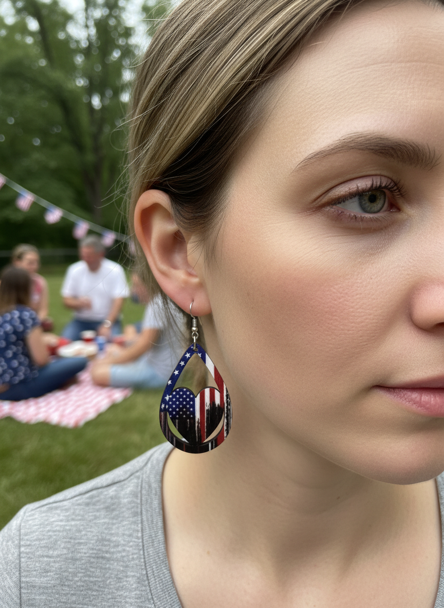 Patriotic earrings