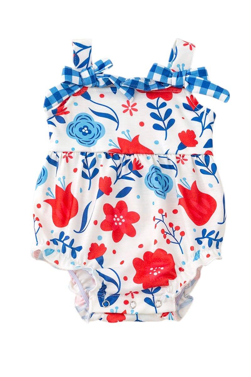 Red Floral Romper