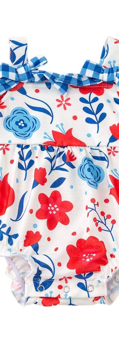 Red Floral Romper