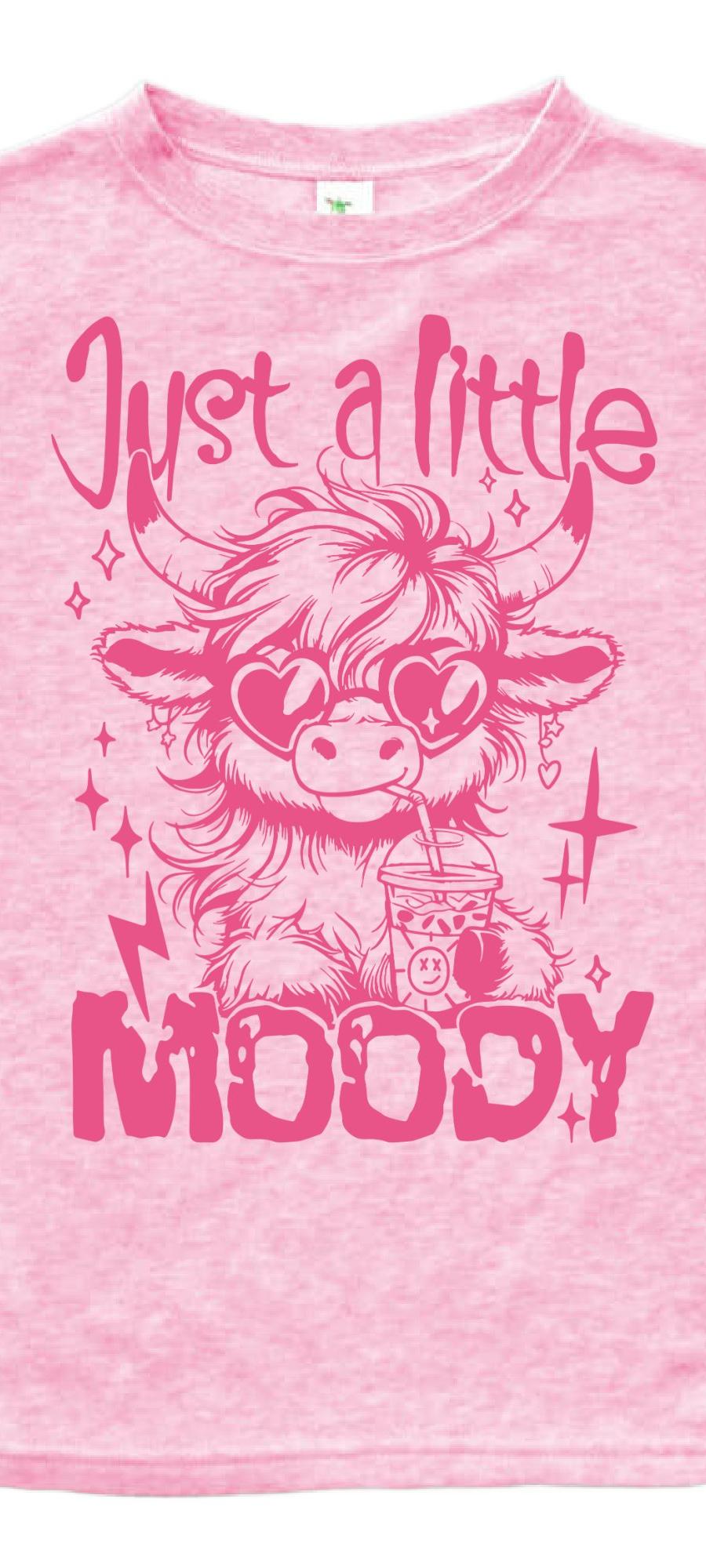 Kids Highland Cow Moody Tee Humor