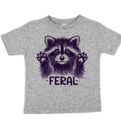 Kids Feral Tee Racoon Humor