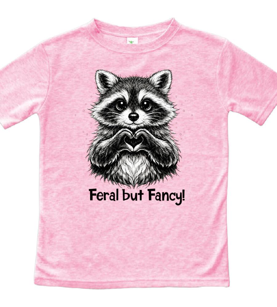 Kids Feral but Fancy Racoon Tee Humor