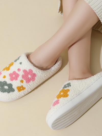 Floral Slippers Size 6