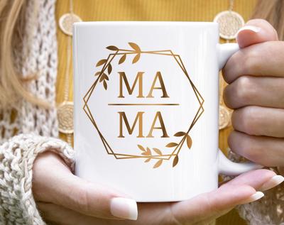 Mama Gold Flower Coffee Mug