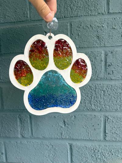 Sunset Pawprint Suncatcher